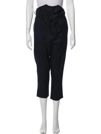 Pre-owned Marni Virgin Wool Wide Leg Pants In Blue