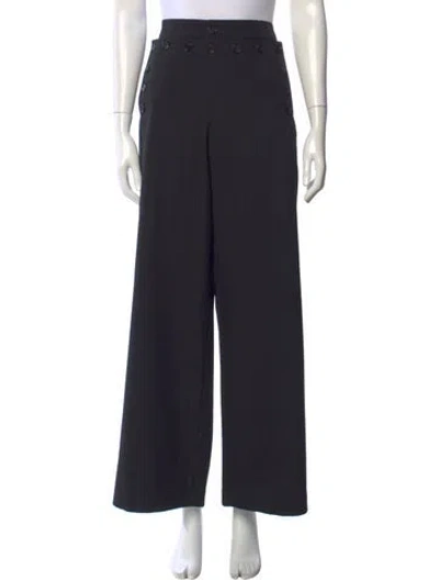 Pre-owned Marni Virgin Wool Wide Leg Pants In Blue