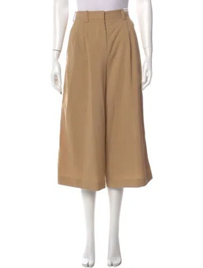 Pre-owned Marni Virgin Wool Wide Leg Pants In Brown