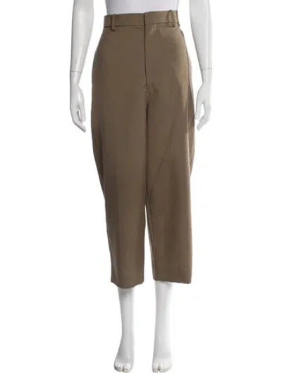 Pre-owned Marni Virgin Wool Wide Leg Pants In Brown