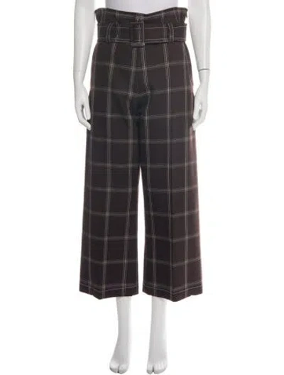 Pre-owned Marni Virgin Wool Wide Leg Pants In Green