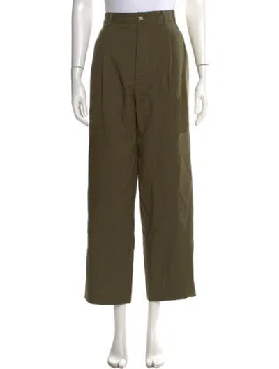 Pre-owned Marni Virgin Wool Wide Leg Pants In Green