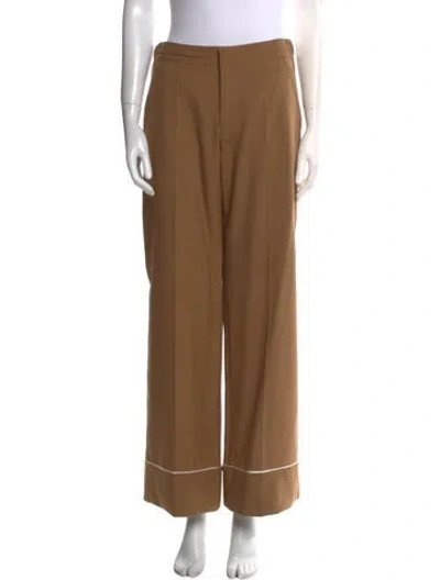 Pre-owned Marni Virgin Wool Wide Leg Pants In Neutral