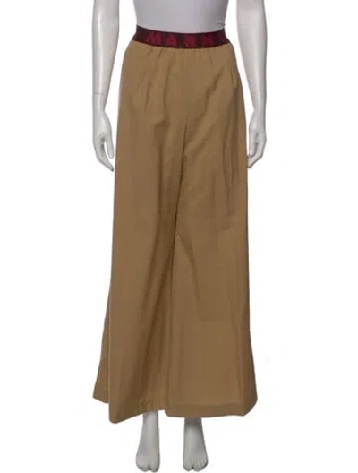 Pre-owned Marni Virgin Wool Wide Leg Pants In Neutral