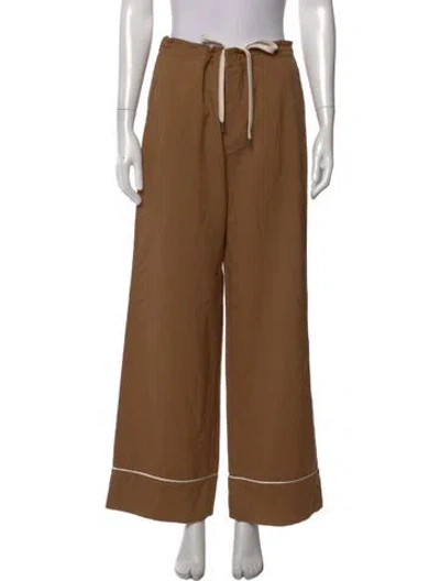 Pre-owned Marni Virgin Wool Wide Leg Pants In Neutral