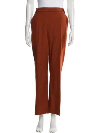 Pre-owned Marni Virgin Wool Wide Leg Pants In Orange