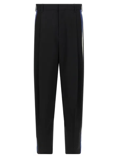 MARNI MARNI VIRGIN WOOL WITH CONTRAST SIDE BANDS TROUSERS
