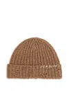 Marni Hazelnut Knit Hand-stitched Logo Beanie