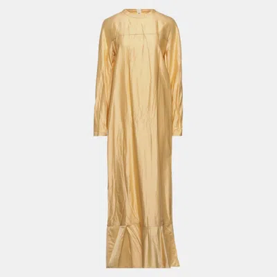 Pre-owned Marni Viscose Maxi Dress 40 In Gold