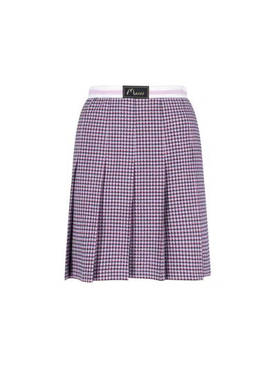 Marni Viscose-blend Mini Skirt In Purple