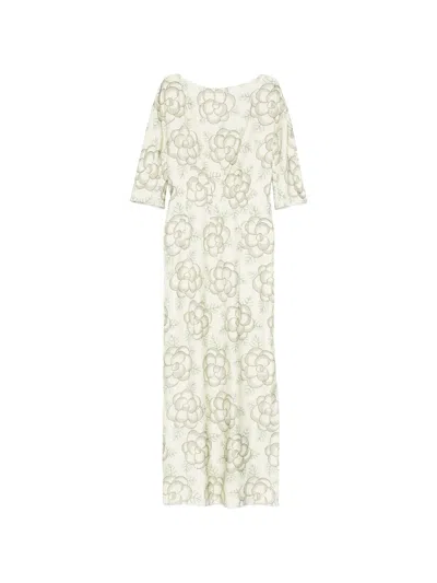 Marni Viscose-ray Dress In Neutral
