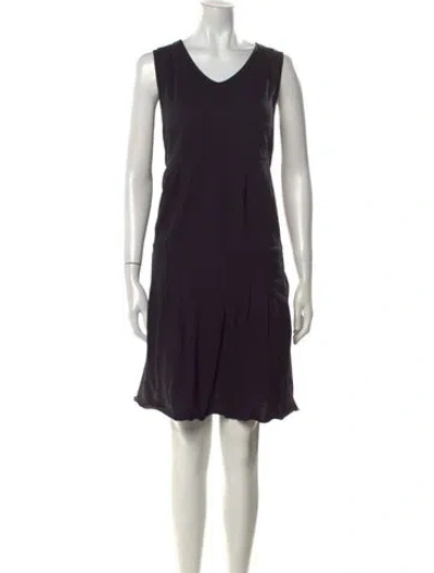 Pre-owned Marni V-neck Knee-length Dress In Black