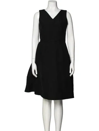 Pre-owned Marni V-neck Knee-length Dress In Black