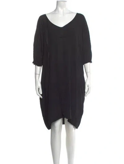 Pre-owned Marni V-neck Knee-length Dress In Black