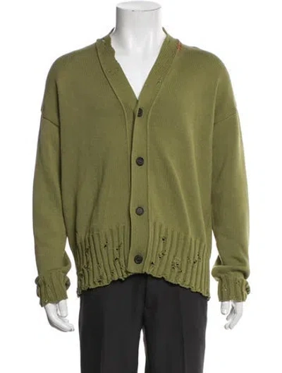 Pre-owned Marni V-neck Long Sleeve Cardigan W/ Tags In Green
