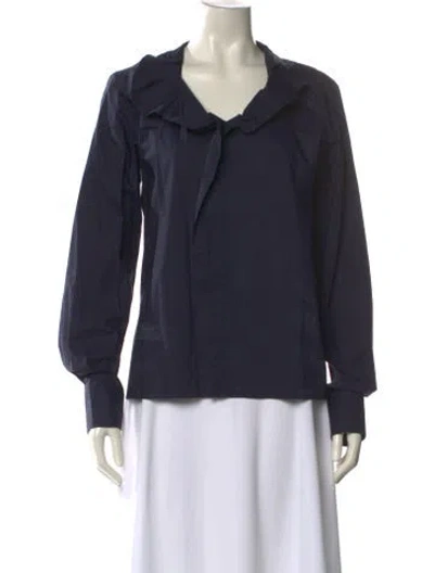 Pre-owned Marni V-neck Long Sleeve Sweatshirt In Blue