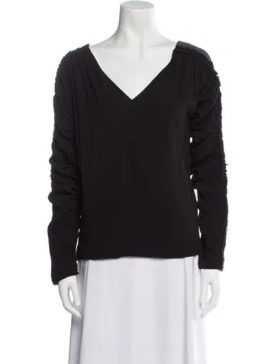 Pre-owned Marni V-neck Long Sleeve Sweatshirt In Brown