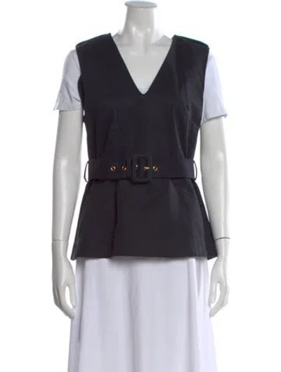 Pre-owned Marni V-neck Mini Dress In Black
