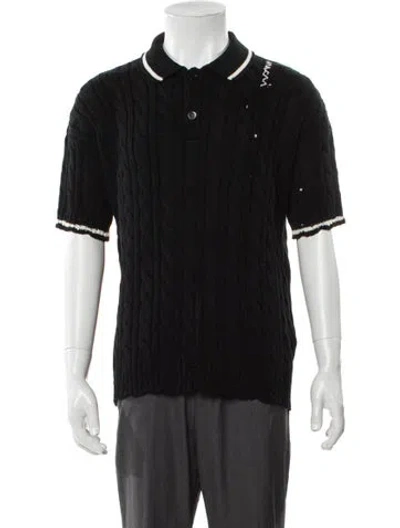 Pre-owned Marni V-neck Short Sleeve Polo Shirt W/ Tags In Black
