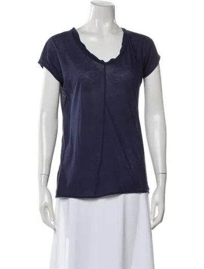 Pre-owned Marni V-neck Short Sleeve T-shirt In Blue