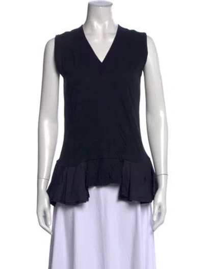 Pre-owned Marni V-neck Sleeveless Top In Black