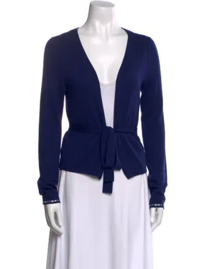 Pre-owned Marni V-neck Sweater In Blue