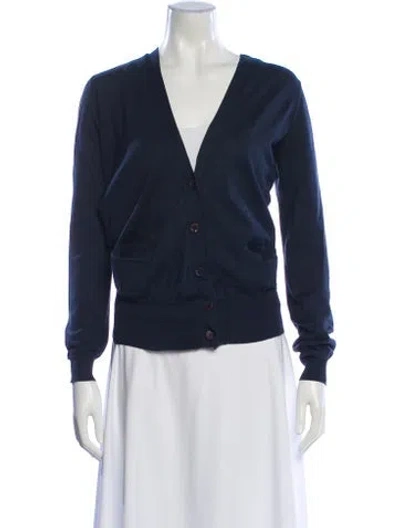 Pre-owned Marni V-neck Sweater In Blue