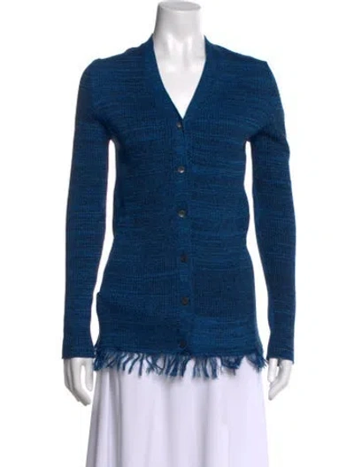 Pre-owned Marni V-neck Sweater In Blue
