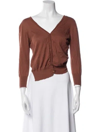 Pre-owned Marni V-neck Sweater In Brown