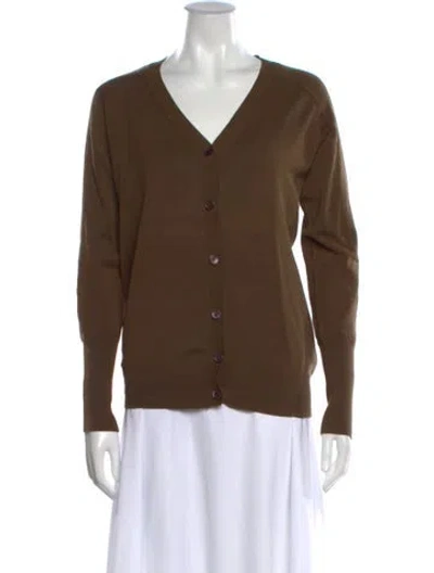 Pre-owned Marni V-neck Sweater In Brown