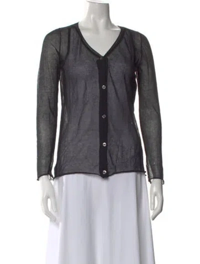 Pre-owned Marni V-neck Sweater In Gray