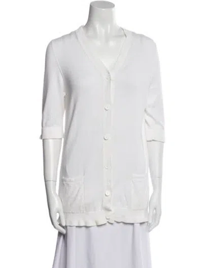 Pre-owned Marni V-neck Sweater In Neutral