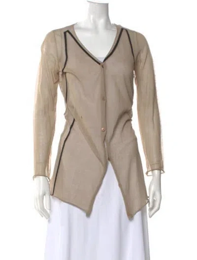 Pre-owned Marni V-neck Sweater In Neutral