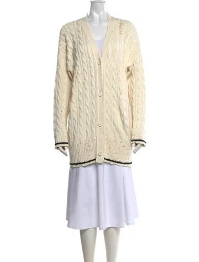 Pre-owned Marni V-neck Sweater In Neutrals