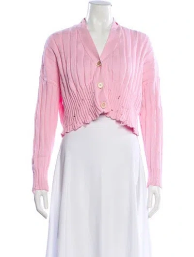 Pre-owned Marni V-neck Sweater In Pink