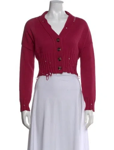 Pre-owned Marni V-neck Sweater In Pink