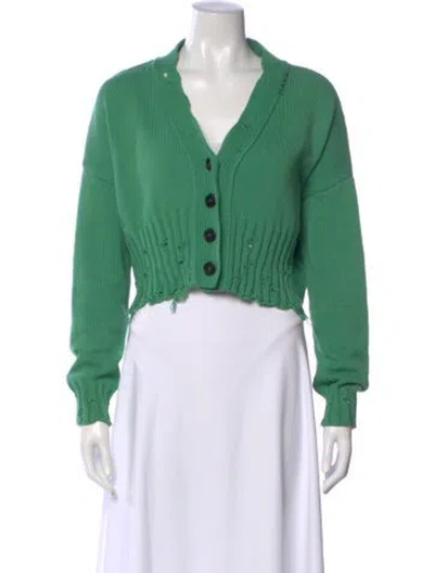 Pre-owned Marni V-neck Sweater W/ Tags In Green