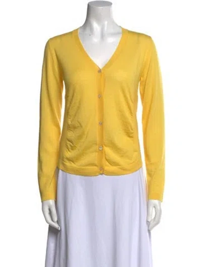 Pre-owned Marni V-neck Sweater In Yellow