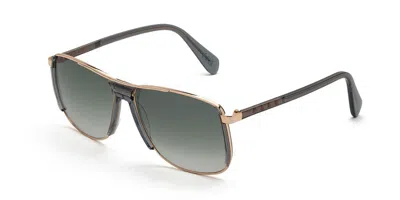Marni Vorluna Grey Y7l Men's Sunglasses Gold Size 58 In Shiny Grey,gold