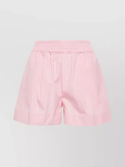 Marni Waistband Pleated Shorts Back Side Pockets In Pink