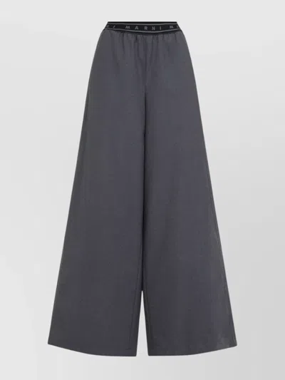 Marni Waistband Trousers Wide-leg Design In Grey