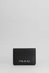 Marni Textured Wallet With Subtle Branding In Black