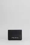 Marni Textured Wallet With Subtle Branding In Black