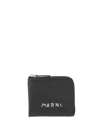 Marni Wallet With Logo In Black