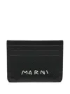 Marni Textured Wallet With Subtle Branding In Black