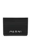 Marni Textured Wallet With Subtle Branding In Black