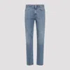 Marni Deep Blue Cotton Washed Bull Denim 5-pocket Jeans In Blue