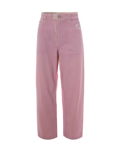 Marni Washed Cotton Jeans In Pink
