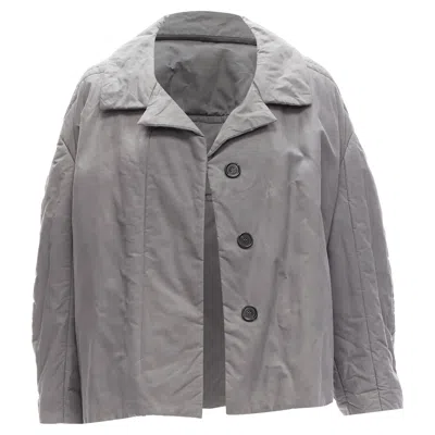 Marni Washed Cotton Lined Padded On Ma Jacket In Gray