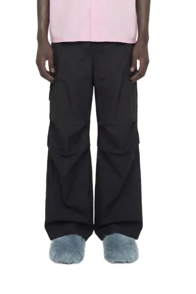 Marni Water-repellent Taffeta Cargo Pants In Blue